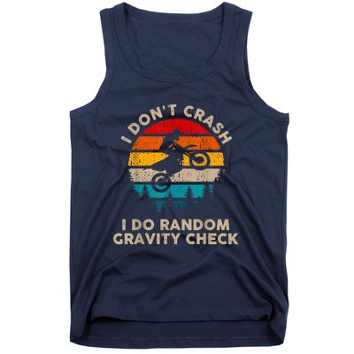 I Don't Crash Random Gravity Check Motocross Dirt Bike Tank Top