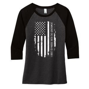 I Don’t Coparent With The Government Women's Tri-Blend 3/4-Sleeve Raglan Shirt