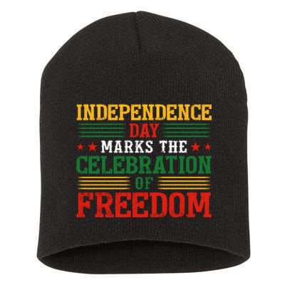 Independence Day Celebration Graphic Short Acrylic Beanie