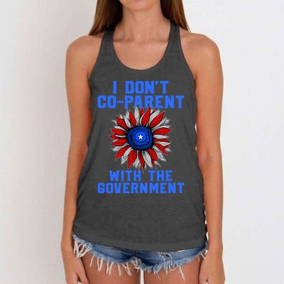 I Don't Co Parent With The Government Women's Knotted Racerback Tank