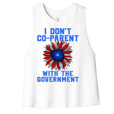 I Don't Co Parent With The Government Women's Racerback Cropped Tank