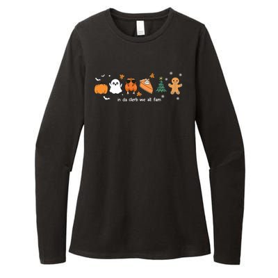 In Da Clerb We All Fam Christmas Thanksgiving Turkey Pumpkin Womens CVC Long Sleeve Shirt