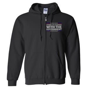 I Dont CoParent With The Government Funny Political Full Zip Hoodie