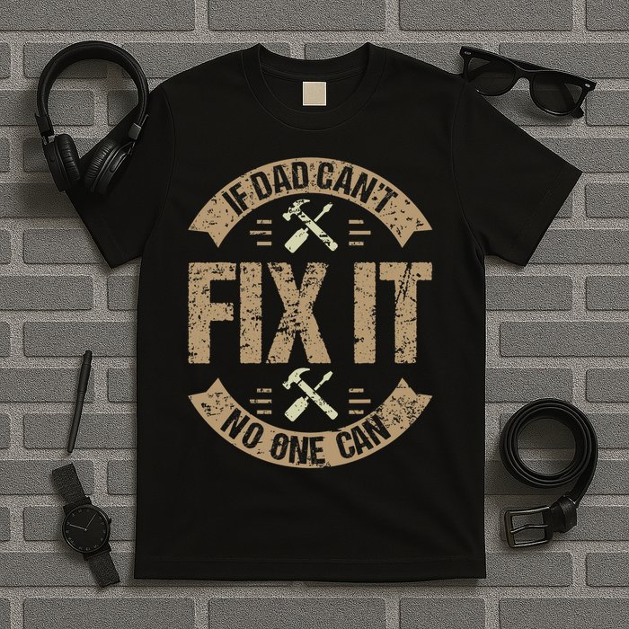 If Dad Cant Fix It No One Can Funny Mechanic & Engineer T-Shirt