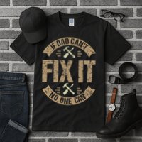 If Dad Cant Fix It No One Can Funny Mechanic & Engineer Tall T-Shirt