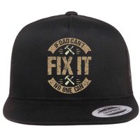 If Dad Cant Fix It No One Can Funny Mechanic & Engineer Flatbill Hat