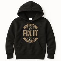 If Dad Cant Fix It No One Can Funny Mechanic & Engineer Kids Hoodie
