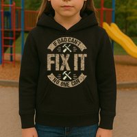 If Dad Cant Fix It No One Can Funny Mechanic & Engineer Kids Hoodie