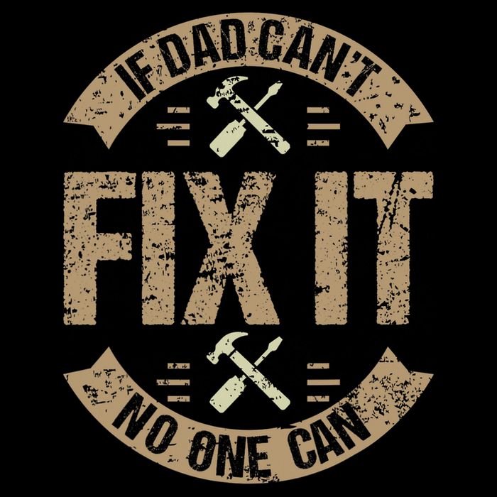 If Dad Cant Fix It No One Can Funny Mechanic & Engineer Kids T-Shirt
