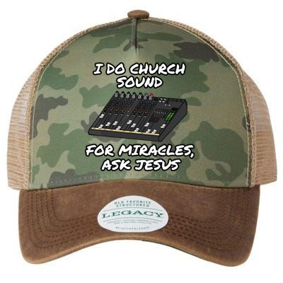 I Do Church Sound For Miracles Ask Jesus Audio Tech Funny Legacy Tie Dye Trucker Hat