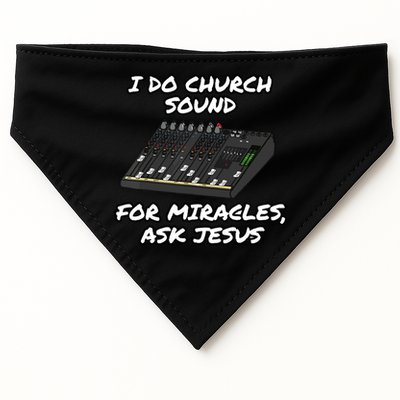 I Do Church Sound For Miracles Ask Jesus Audio Tech Funny USA-Made Doggie Bandana