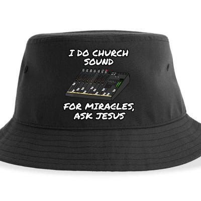 I Do Church Sound For Miracles Ask Jesus Audio Tech Funny Sustainable Bucket Hat