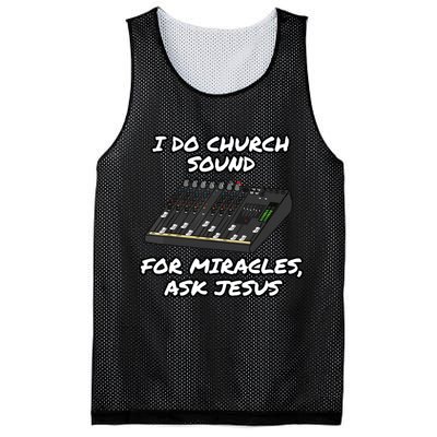 I Do Church Sound For Miracles Ask Jesus Audio Tech Funny Mesh Reversible Basketball Jersey Tank