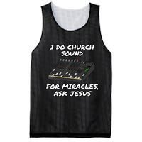I Do Church Sound For Miracles Ask Jesus Audio Tech Funny Mesh Reversible Basketball Jersey Tank