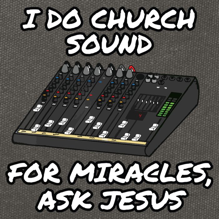 I Do Church Sound For Miracles Ask Jesus Audio Tech Funny Cotton Canvas Backpack