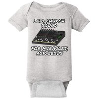 I Do Church Sound For Miracles Ask Jesus Audio Tech Funny Baby Bodysuit