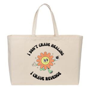 I Don’T Crave Healing I Crave Revenge Cotton Canvas Jumbo Tote