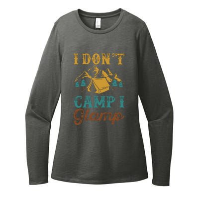 I Dont Camp I Glamp Wilderness Tent Camping Gift Womens CVC Long Sleeve Shirt