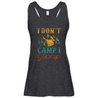 I Dont Camp I Glamp Wilderness Tent Camping Gift Ladies Essential Flowy Tank