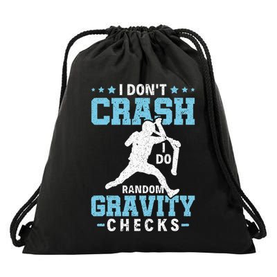 I DonT Crash I Do Random Gravity Checks Stunt Scooter Drawstring Bag