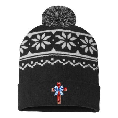 Independence Day Christian 4th Of July USA-Made Snowflake Beanie