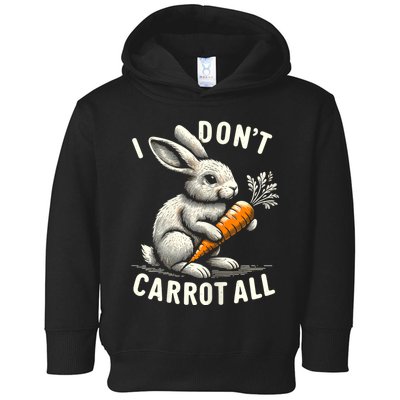 I DonT Carrot All Funny Easter Day Toddler Hoodie