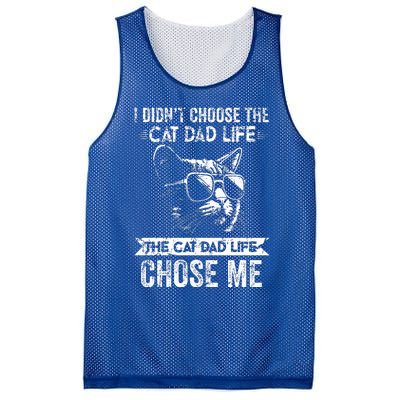 I Didn't Choose The Cat Dad Life The Cat Dad Life Chose Me Mesh Reversible Basketball Jersey Tank