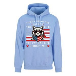 I DidnT Choose The Cat Dad Life The Cat Dad Life Chose Me Unisex Surf Hoodie