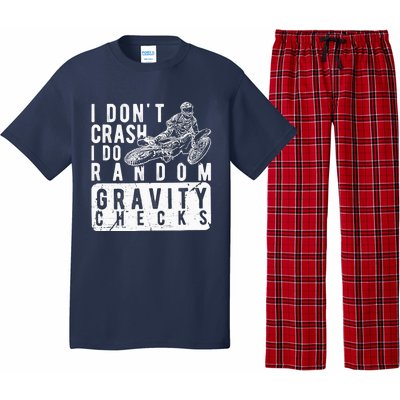 I Don't Crash, I Do Random Gravity Checks Dirt Bike Pajama Set