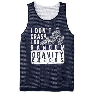 I Don't Crash, I Do Random Gravity Checks Dirt Bike Mesh Reversible Basketball Jersey Tank