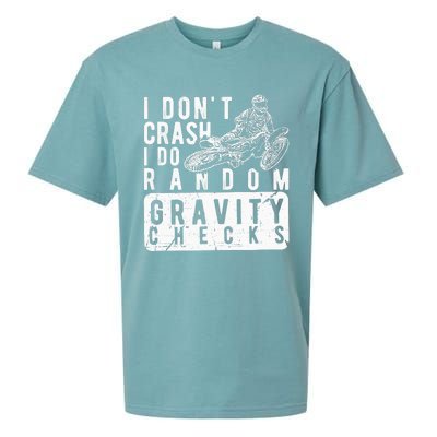 I Don't Crash, I Do Random Gravity Checks Dirt Bike Sueded Cloud Jersey T-Shirt