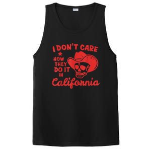 I Dont Care How They Do It In California Funny Anti Californian Gift PosiCharge Competitor Tank