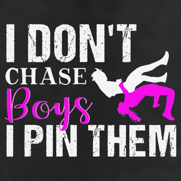 I Don't Chase Boys I Pin Them Shirt  Wrestling Girls  7 Panel Mesh Trucker Snapback Hat