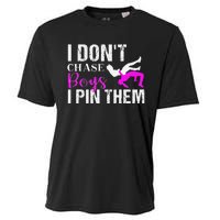 I Don't Chase Boys I Pin Them Shirt  Wrestling Girls  Cooling Performance Crew T-Shirt