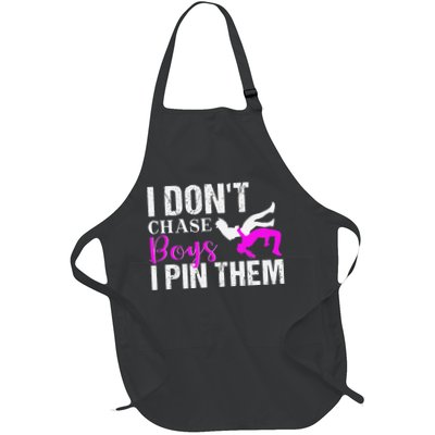 I Don't Chase Boys I Pin Them Shirt  Wrestling Girls  Apron