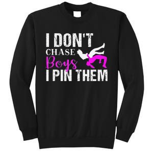 I Don't Chase Boys I Pin Them Shirt  Wrestling Girls  Sweatshirt