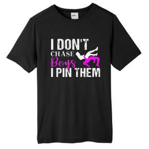 I Don't Chase Boys I Pin Them Shirt  Wrestling Girls  Tall Fusion ChromaSoft Performance T-Shirt