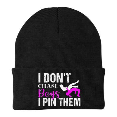 I Don't Chase Boys I Pin Them Shirt  Wrestling Girls  Beanie