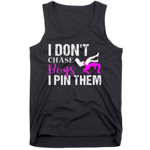 I Don't Chase Boys I Pin Them Shirt  Wrestling Girls  Tank Top