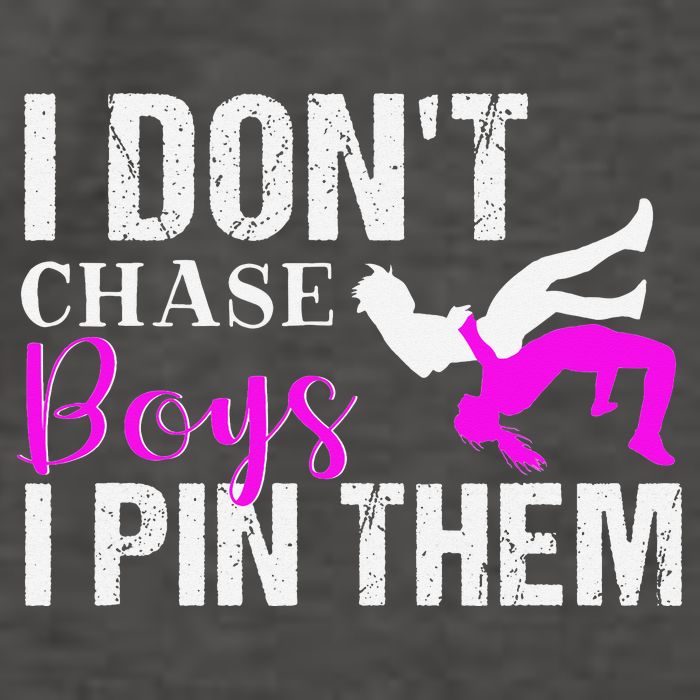 I Don't Chase Boys I Pin Them Shirt  Wrestling Girls  Vector Backpack