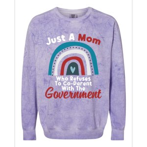 I Don't Coparent With The Governt Respect Freedom Gift Colorblast Crewneck Sweatshirt