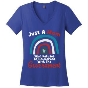 I Don't Coparent With The Governt Respect Freedom Gift Women's V-Neck T-Shirt