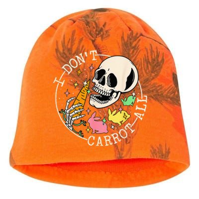 I Don't Carrot All Easter Skull Funny Easter Skeleton Kati - Camo Knit Beanie