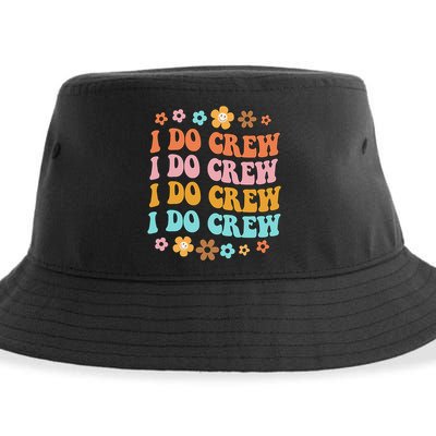 I Do Crew Bride & Bridesmaid Groovy Bachelorette Matching Sustainable Bucket Hat