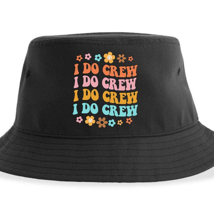I Do Crew Bride & Bridesmaid Groovy Bachelorette Matching Sustainable Bucket Hat