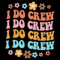 I Do Crew Bride & Bridesmaid Groovy Bachelorette Matching Button