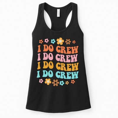 I Do Crew Bride & Bridesmaid Groovy Bachelorette Matching Womens Tank Top