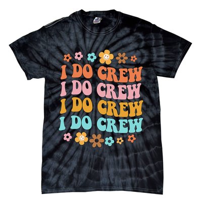 I Do Crew Bride & Bridesmaid Groovy Bachelorette Matching Tie-Dye T-Shirt