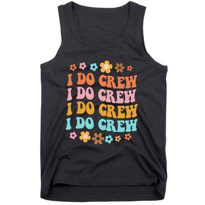 I Do Crew Bride & Bridesmaid Groovy Bachelorette Matching Tank Top