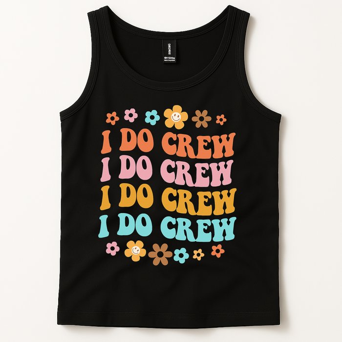 I Do Crew Bride & Bridesmaid Groovy Bachelorette Matching Tank Top
